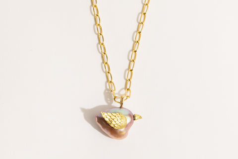 Bird Pearl Charm