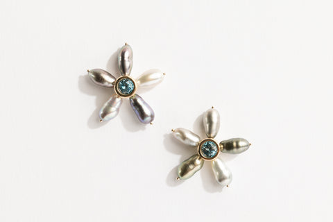 Pearl Daisy Earrings