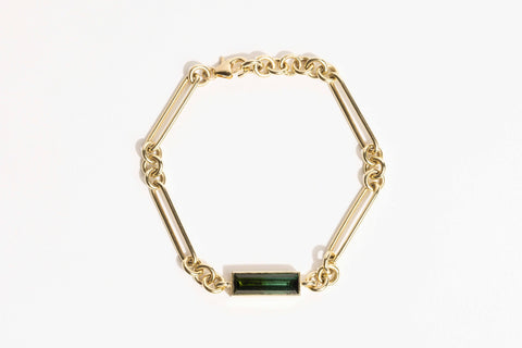 Lantana Chain Bracelet, Green