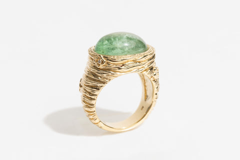 Nest Ring, Green Tourmaline