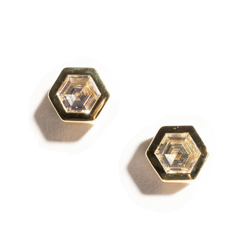 Hex Diamond Studs