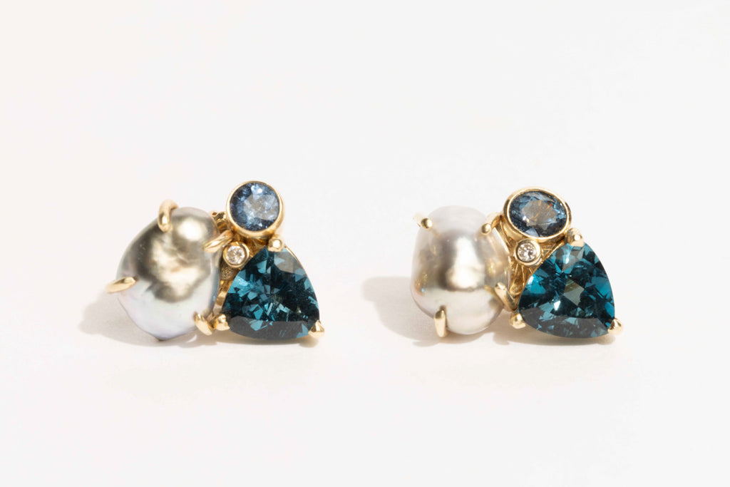 Wildrose Earring, Blue