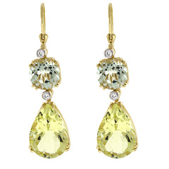 Green Amethyst and Lemon Topaz