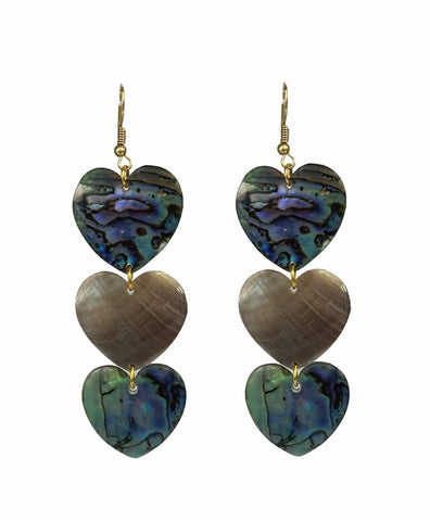 Triple Heart Earrings