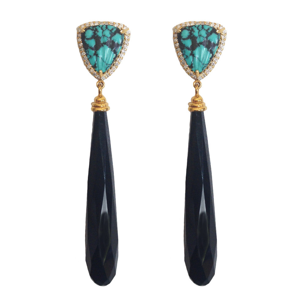 Black & Turquoise Earring