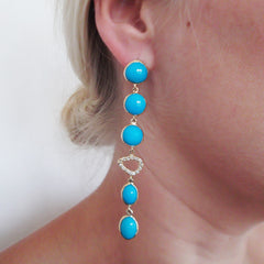 Mutli Drop Turquoise Earring