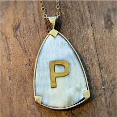 Fannie Custom Initial Pendant, Blonde