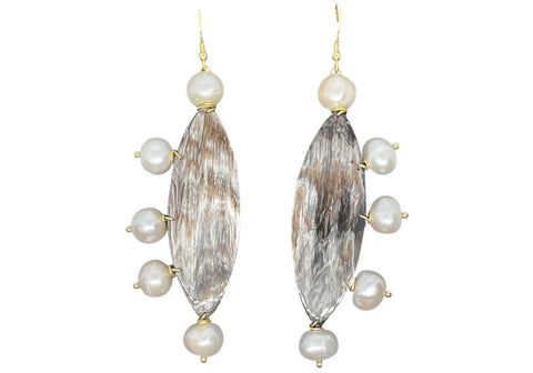 Pearl Oval Earrings