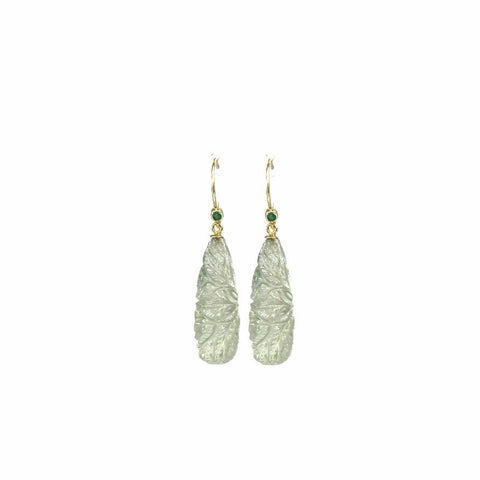 Carved Green  Drops